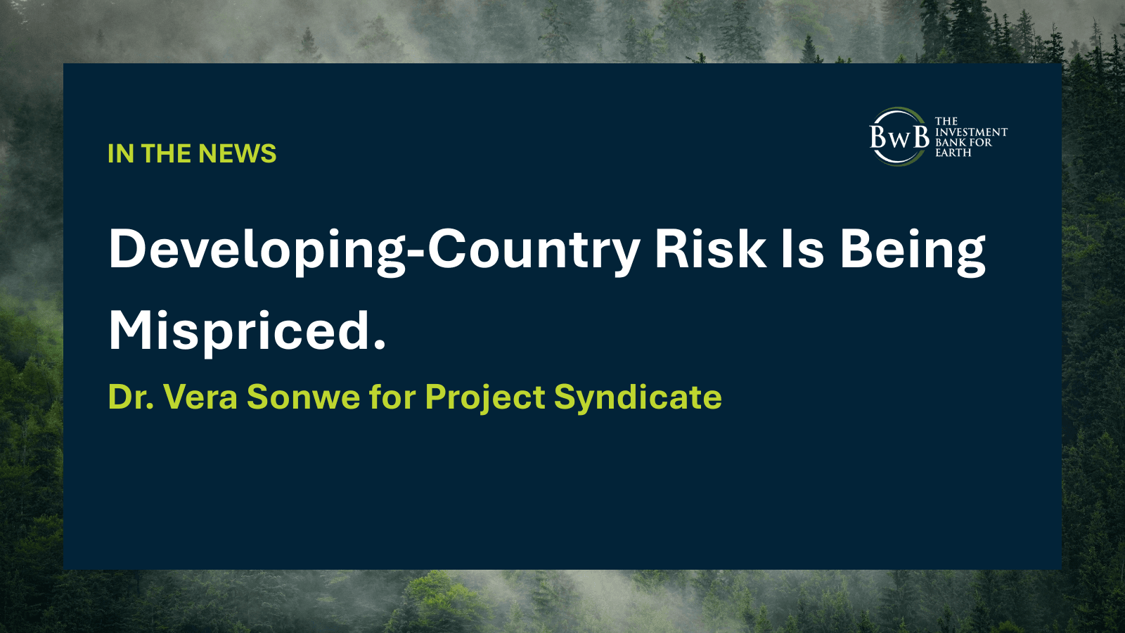 Developing country risk is being mispriced. The evidence is now quantifiable, and it challenges three decades of market assumptions