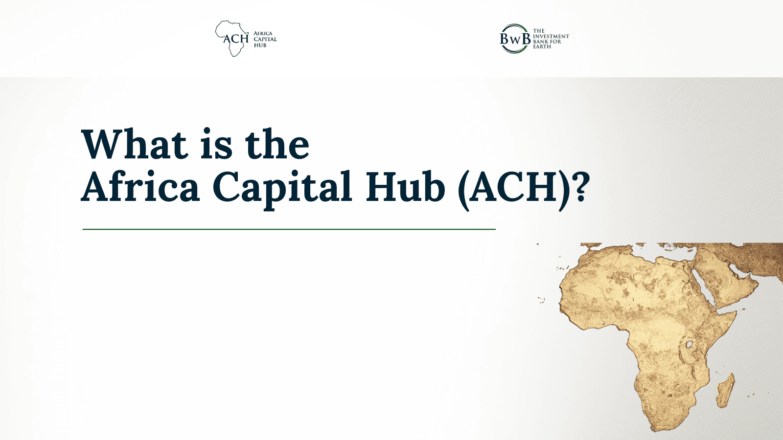 What is the Africa Capital Hub?